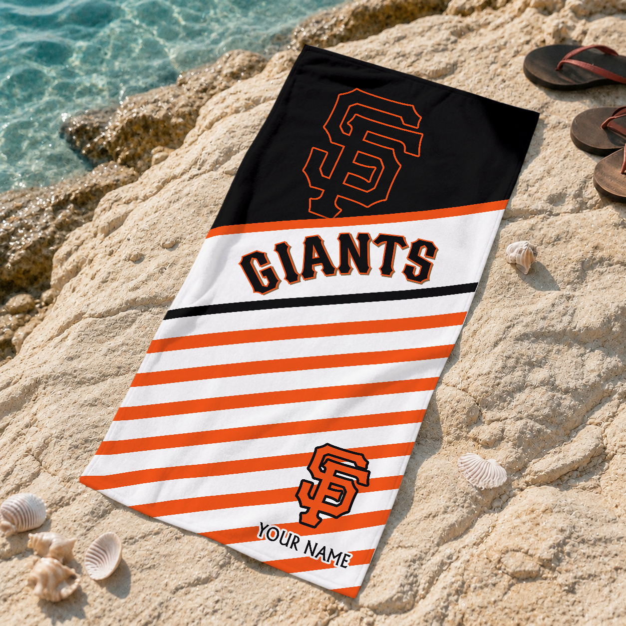FINAL SALE - NEW CUSTOMIZED MLB06 SFG SAN FRANCISCO GIANTS BEACH TOWEL FOR FAN