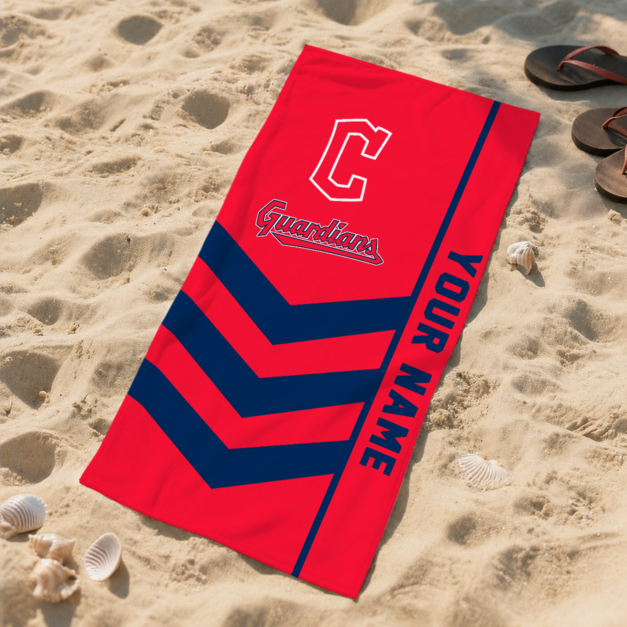 HOT DEAL - NEW CUSTOMIZED MLB13 CGS CLEVELAND GUARDIANS BEACH TOWEL FOR FAN