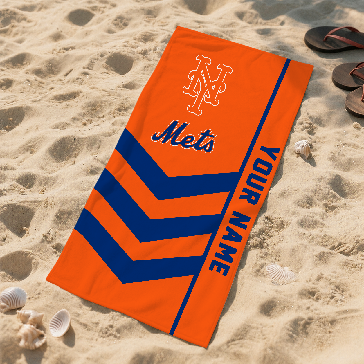 HOT DEAL - NEW CUSTOMIZED MLB17 NYM NEW YORK METS BEACH TOWEL FOR FAN