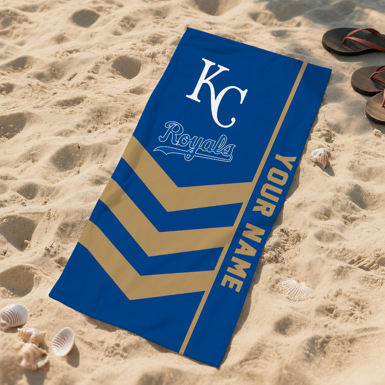 HOT DEAL - NEW CUSTOMIZED MLB19 KCR KANSAS CITY ROYALS BEACH TOWEL FOR FAN