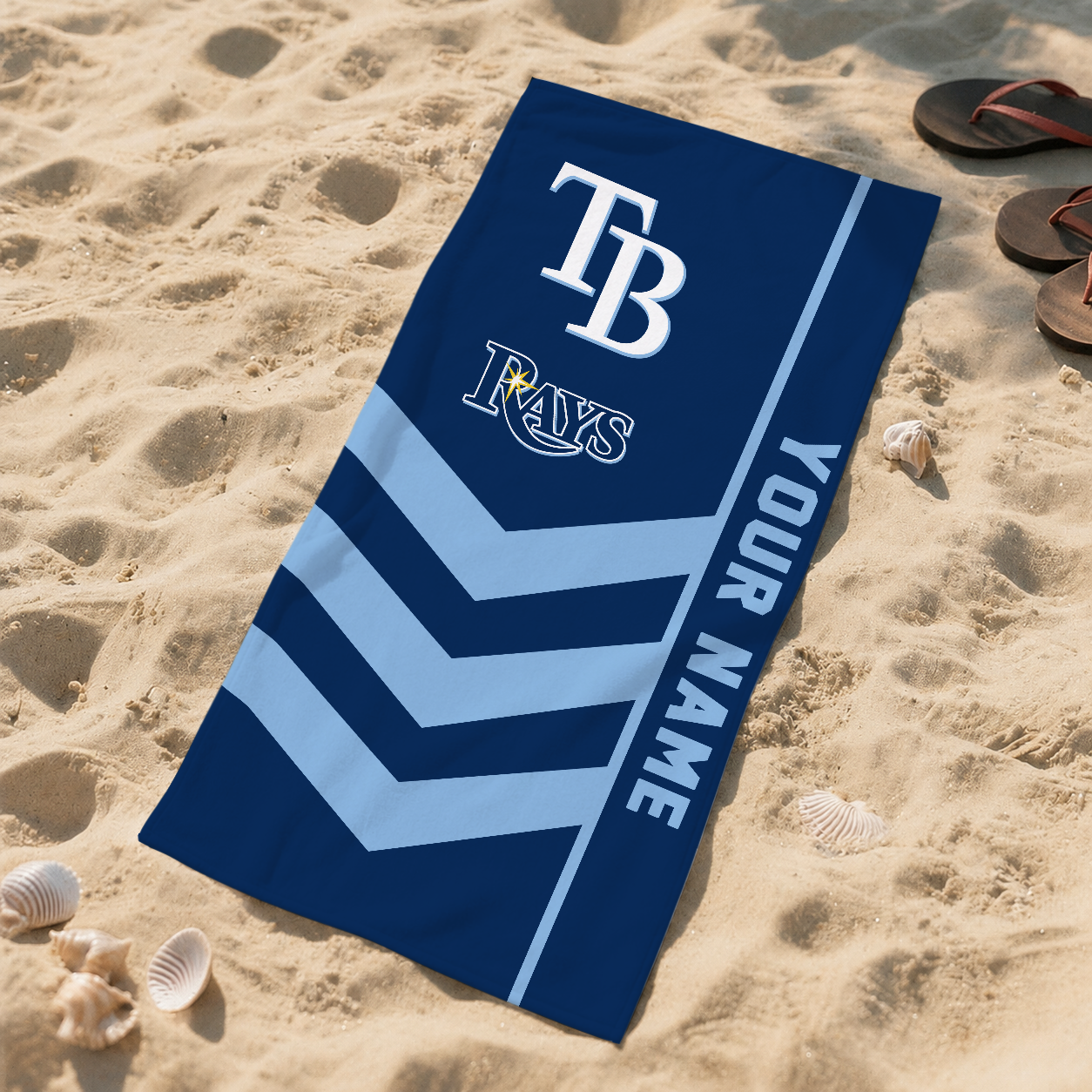 HOT DEAL - NEW CUSTOMIZED MLB21 TBR TAMPA BAY RAYS BEACH TOWEL FOR FAN