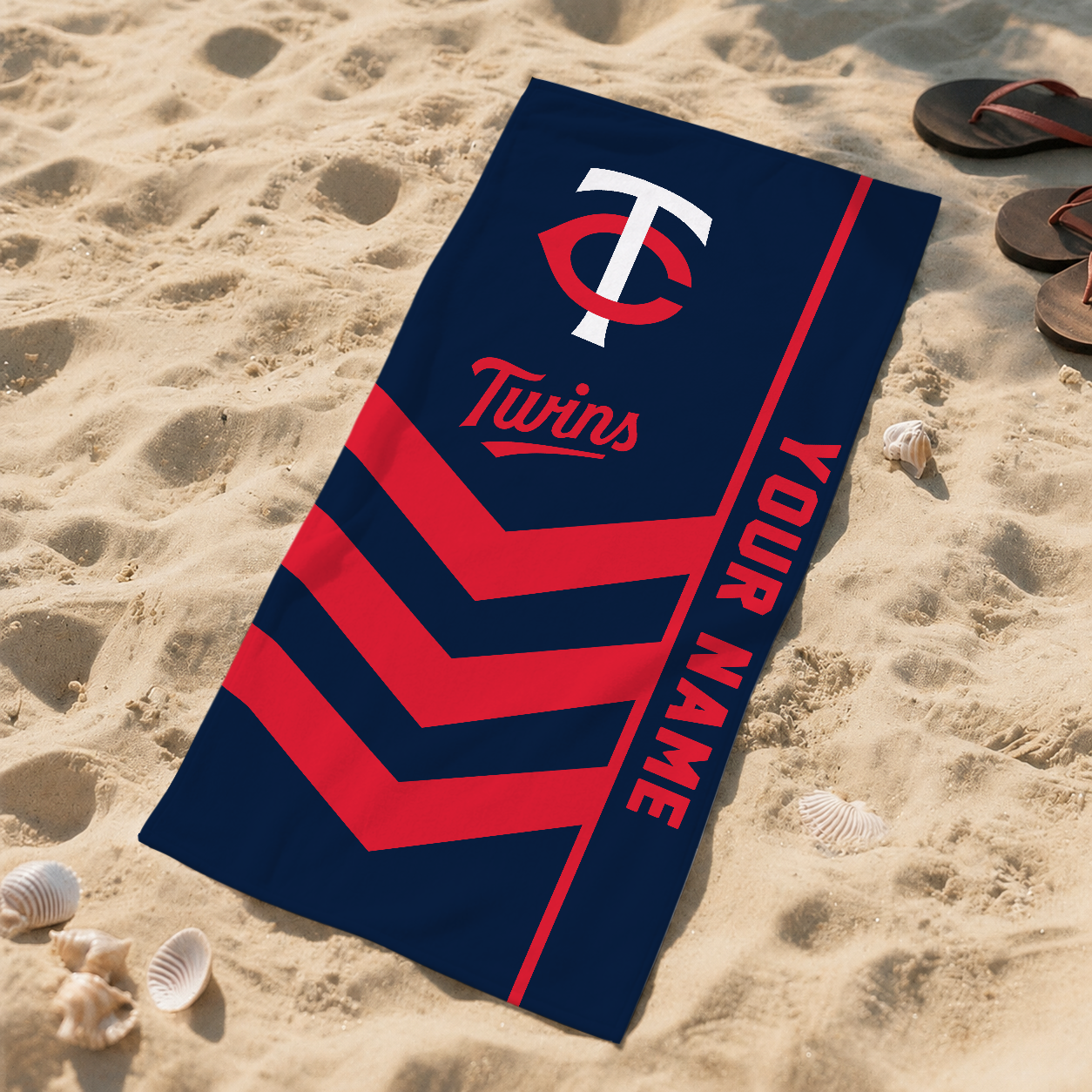 HOT DEAL - NEW CUSTOMIZED MLB22 MTS MINNESOTA TWINS BEACH TOWEL FOR FAN
