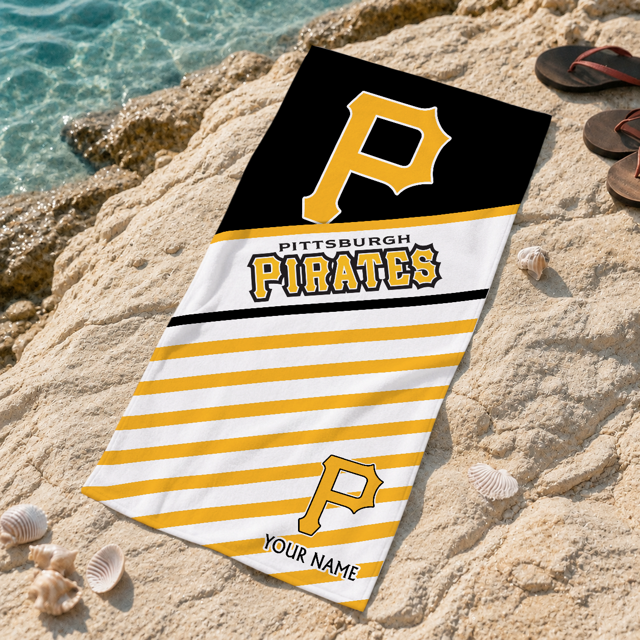 FINAL SALE - NEW CUSTOMIZED MLB29 PHP PITTSBURGH PIRATES BEACH TOWEL FOR FAN