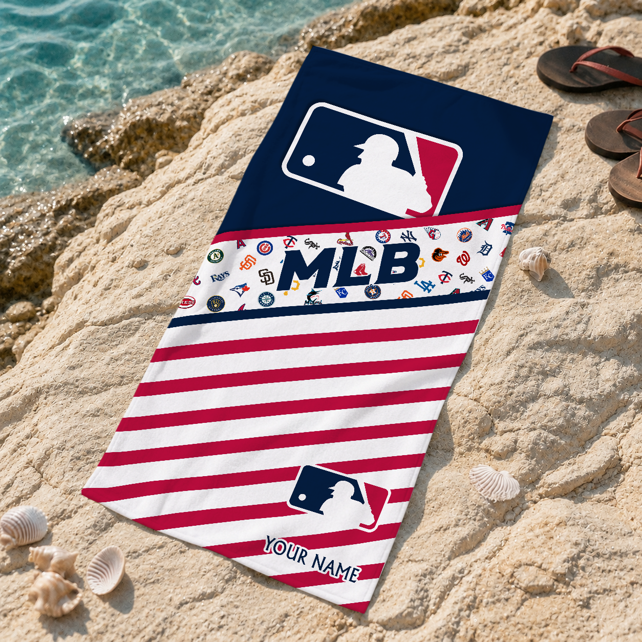 FINAL SALE - NEW CUSTOMIZED MLB32 BBA MLB ALL TEAMS BEACH TOWEL FOR FAN