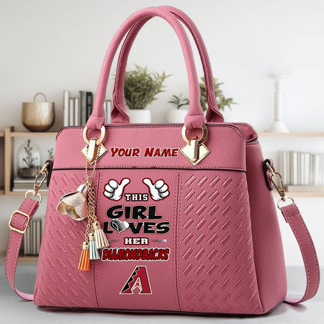 LIMITED EDITION - NEW CUSTOMIZED MLB07 ADS ARIZONA DIAMONDBACKS ZIP HANDBAG MULTICOLOR