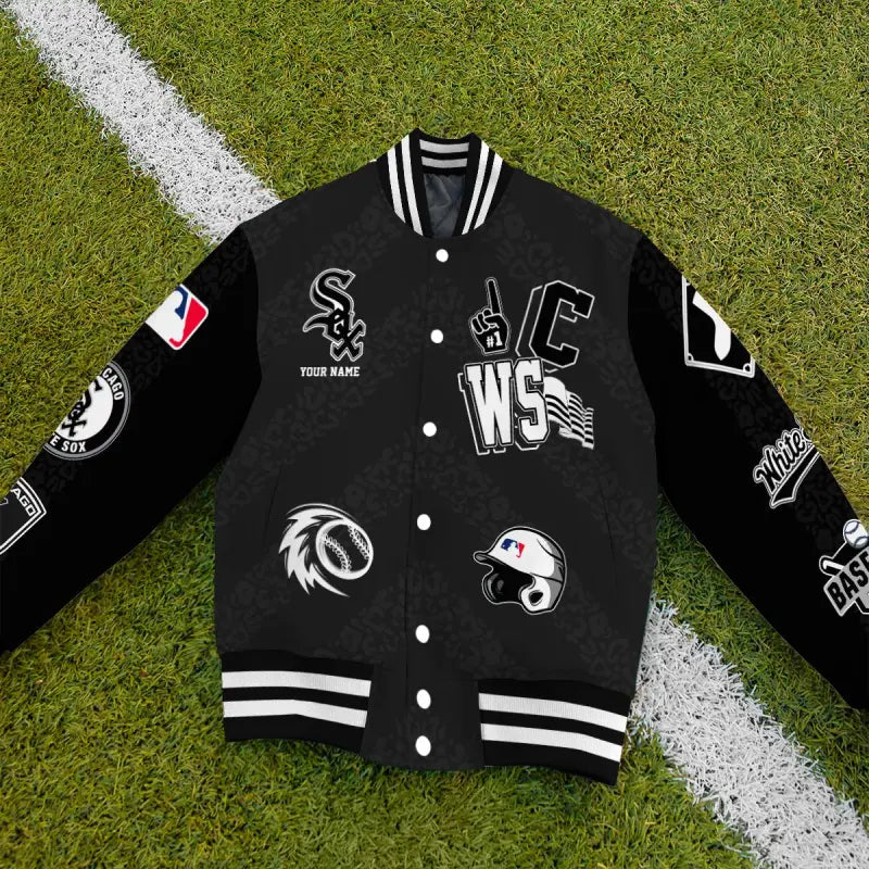 LIMITED EDITION - NEW CUSTOMIZED MLB26 CWS CHICAGO WHITE SOX SATIN VARSITY & BASEBALL JACKETS