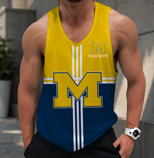 VIRAL EDITION - NEW CUSTOMIZED NCAA CWS01 MIW MICHIGAN WOLVERINES UNISEX TANK TOP