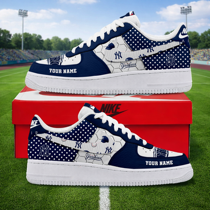 SPECIAL OFFER - NEW CUSTOMIZED MLB01 NYY NEW YORK YANKEES AF1 SNEAKERS