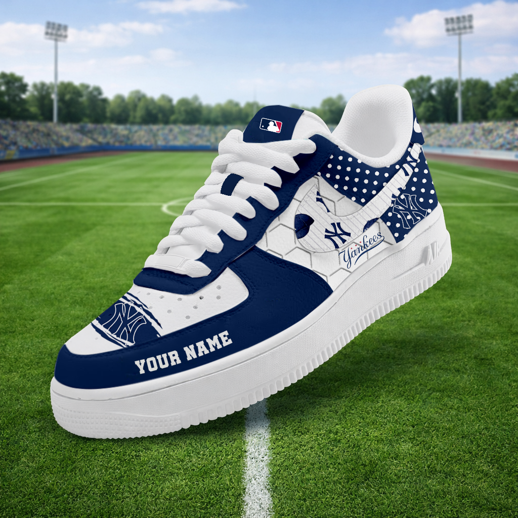 SPECIAL OFFER - NEW CUSTOMIZED MLB01 NYY NEW YORK YANKEES AF1 SNEAKERS