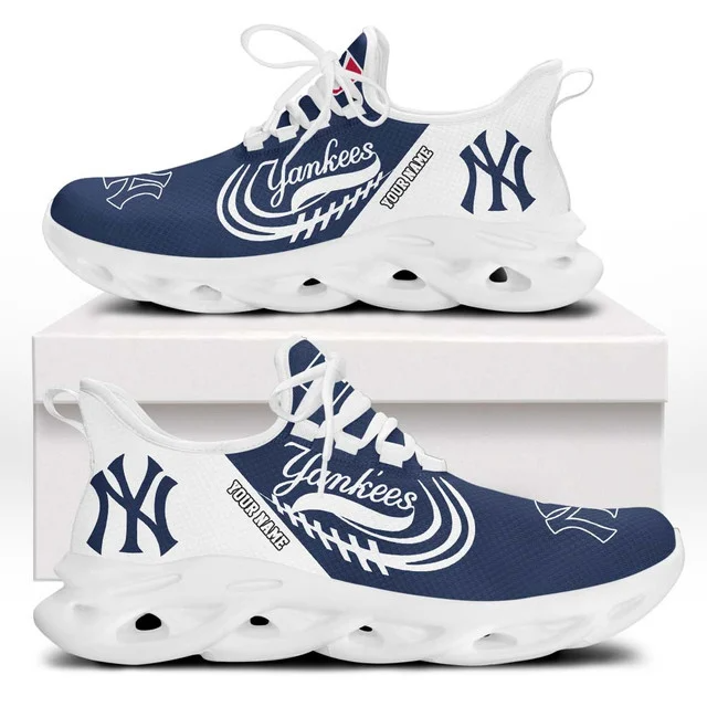 LIMITED EDITION - NEW CUSTOMIZED MLB01 NYY NEW YORK YANKEES PREMIUM CLUNKY SNEAKERS
