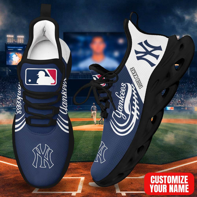 LIMITED EDITION - NEW CUSTOMIZED MLB01 NYY NEW YORK YANKEES PREMIUM CLUNKY SNEAKERS