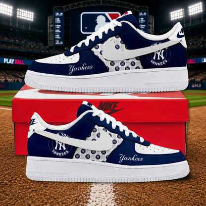 LIMITED EDITION - NEW CUSTOMIZED MLB01 NYY NEW YORK YANKEES AF1 SHOES