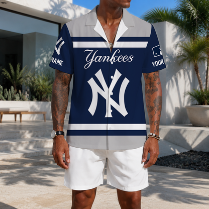 MEGA SALE - NEW CUSTOMIZED MLB01 NYY NEW YORK YANKEES UNISEX HAWAIIAN SHIRT