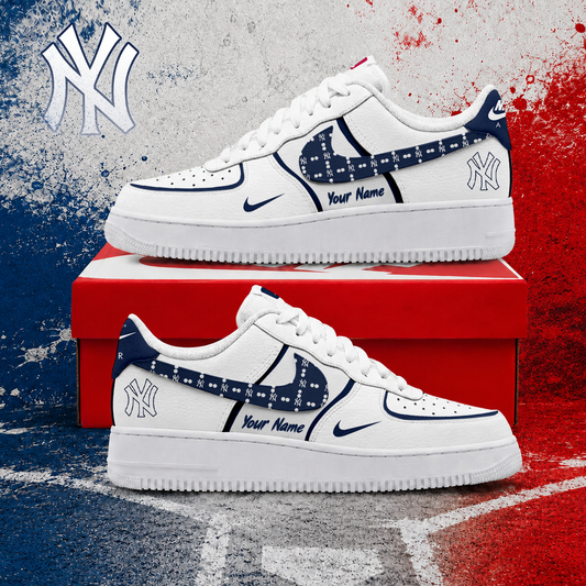 FINAL SALE - NEW CUSTOMIZED MLB01 NYY NEW YORK YANKEES AF1 SHOES