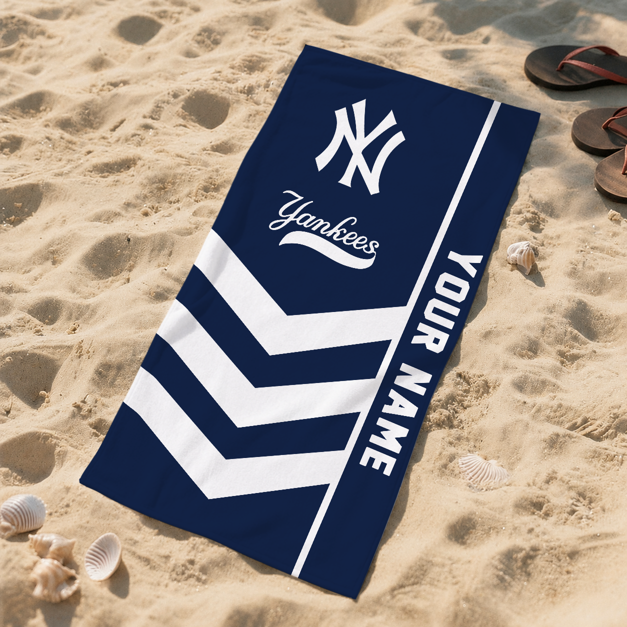 HOT DEAL - NEW CUSTOMIZED MLB01 NYY NEW YORK YANKEES BEACH TOWEL FOR FAN