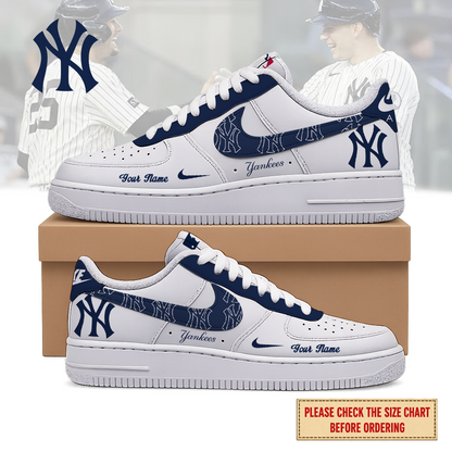 VIRAL EDITION - NEW CUSTOMIZED MLB01 NYY NEW YORK YANKEES AF1 SHOES