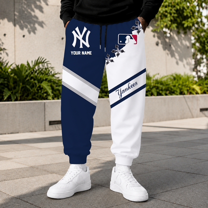 FINAL SALE - NEW CUSTOMIZED MLB01 NYY NEW YORK YANKEES SWEATPANTS