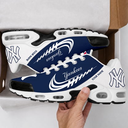 LIMITED EDITION - NEW CUSTOMIZED MLB01 NYY NEW YORK YANKEES AIR MAX PLUS SNEAKERS