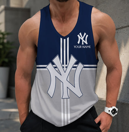 FINAL SALE - NEW CUSTOMIZED MLB01 NYY NEW YORK YANKEES UNISEX TANK TOP
