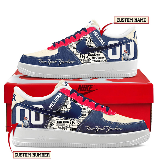 LIMITED EDITION - NEW CUSTOMIZED MLB01 NYY NEW YORK YANKEES AF1 SHOES