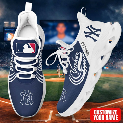 LIMITED EDITION - NEW CUSTOMIZED MLB01 NYY NEW YORK YANKEES PREMIUM CLUNKY SNEAKERS