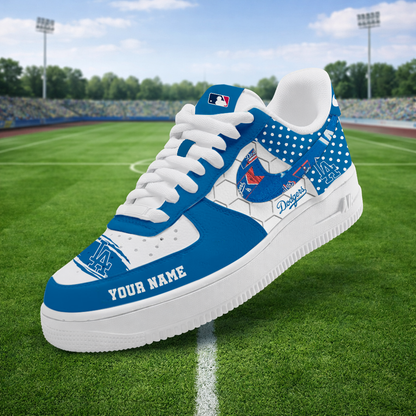 SPECIAL OFFER - NEW CUSTOMIZED MLB02 LAD LOS ANGELES DODGERS AF1 SNEAKERS