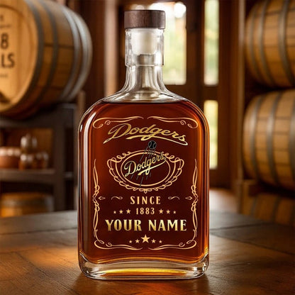 LIMITED EDITION - NEW CUSTOMIZED MLB02 LAD LOS ANGELES DODGERS LUXURY WHISKEY BOTTLE 450ML