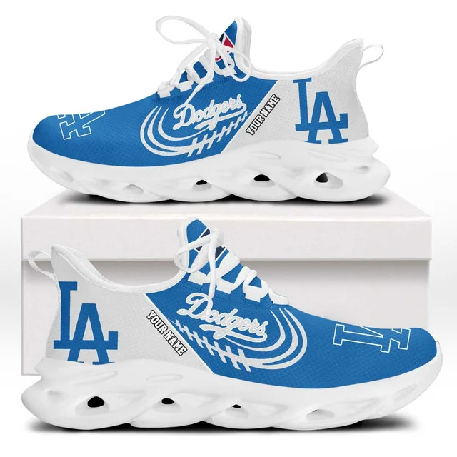 LIMITED EDITION - NEW CUSTOMIZED MLB02 LAD LOS ANGELES DODGERS PREMIUM CLUNKY SNEAKERS