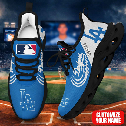 LIMITED EDITION - NEW CUSTOMIZED MLB02 LAD LOS ANGELES DODGERS PREMIUM CLUNKY SNEAKERS
