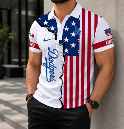 LIMITED EDITION - NEW CUSTOMIZED MLB02 LAD LOS ANGELES DODGERS POLO SHIRT, ZIP POLO SHIRT & T-SHIRTS
