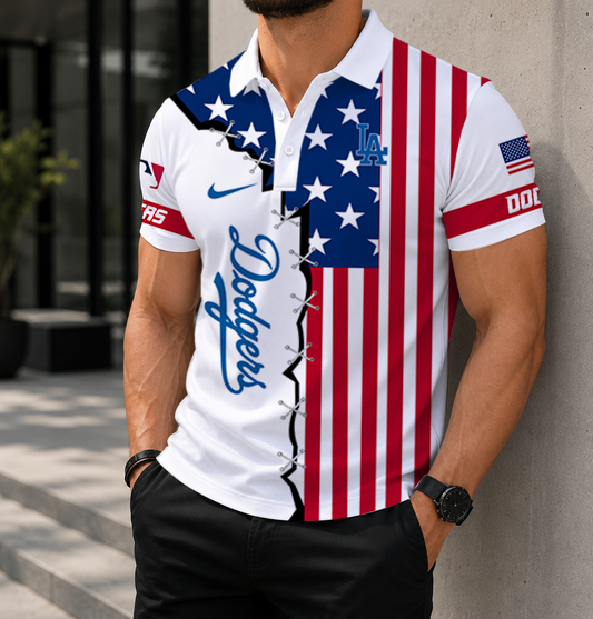 LIMITED EDITION - NEW CUSTOMIZED MLB02 LAD LOS ANGELES DODGERS POLO SHIRT, ZIP POLO SHIRT & T-SHIRTS