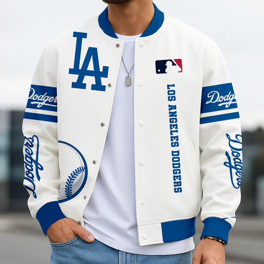 LIMITED EDITION - NEW CUSTOMIZED MLB02 LAD LOS ANGELES DODGERS BASEBALL JACKET, SATIN VARSITY JACKET