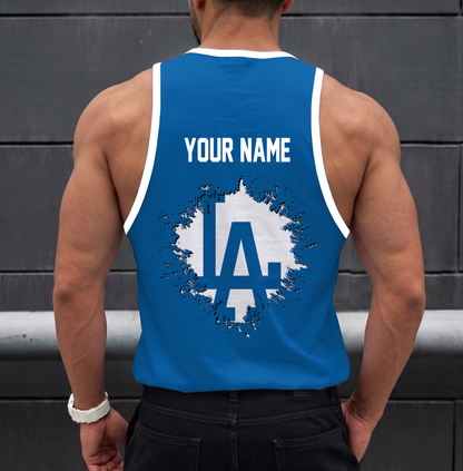 LIMITED EDITION - NEW CUSTOMIZED MLB02 LOS ANGELES DODGERS UNISEX TANK TOP