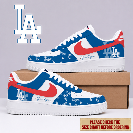 FINAL SALE - NEW CUSTOMIZED MLB02 LAD LOS ANGELES DODGERS AF1 SHOES
