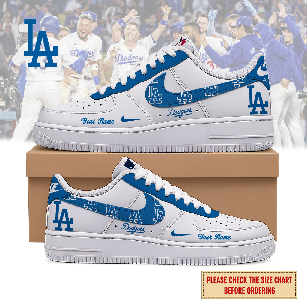 VIRAL EDITION - NEW CUSTOMIZED MLB02 LAD LOS ANGELES DODGERS AF1 SHOES