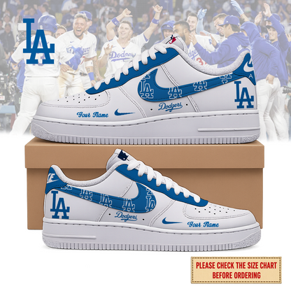 VIRAL EDITION - NEW CUSTOMIZED MLB02 LAD LOS ANGELES DODGERS AF1 SHOES