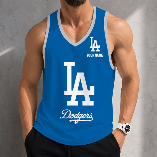 FINAL SALE - NEW CUSTOMIZED MLB02 LOS ANGELES DODGERS UNISEX TANK TOP
