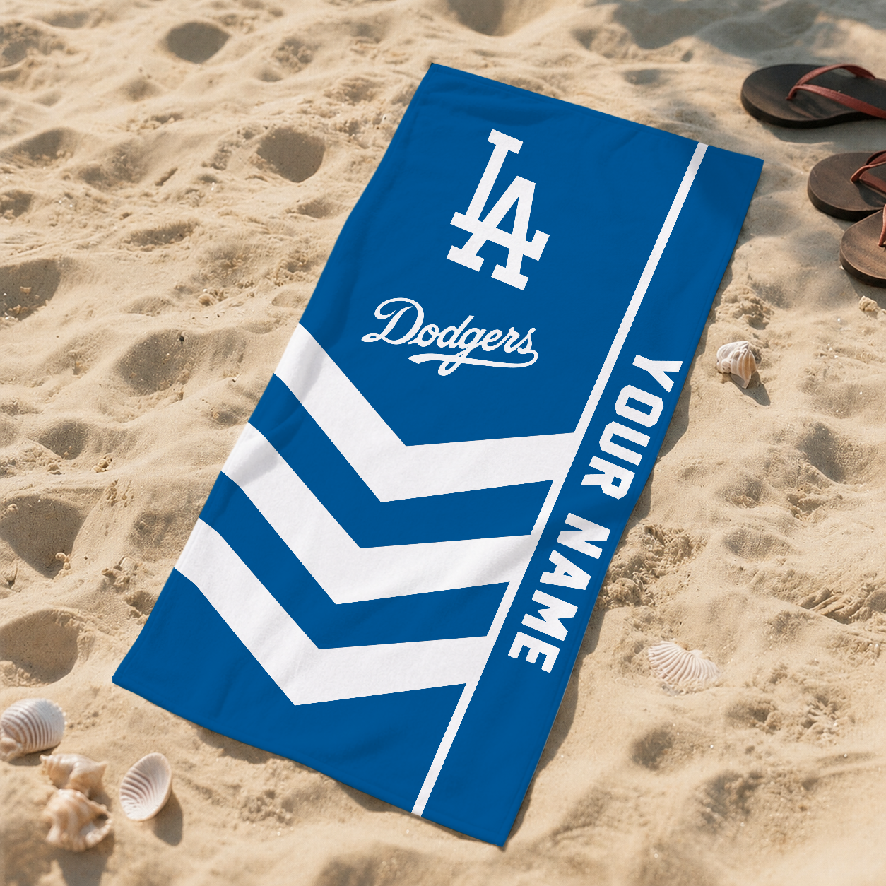 HOT DEAL - NEW CUSTOMIZED MLB02 LAD LOS ANGELES DODGERS BEACH TOWEL FOR FAN