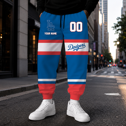 EXCLUSIVE EDITION - NEW CUSTOMIZED MLB02 LAD LOS ANGELES DODGERS SWEATPANTS