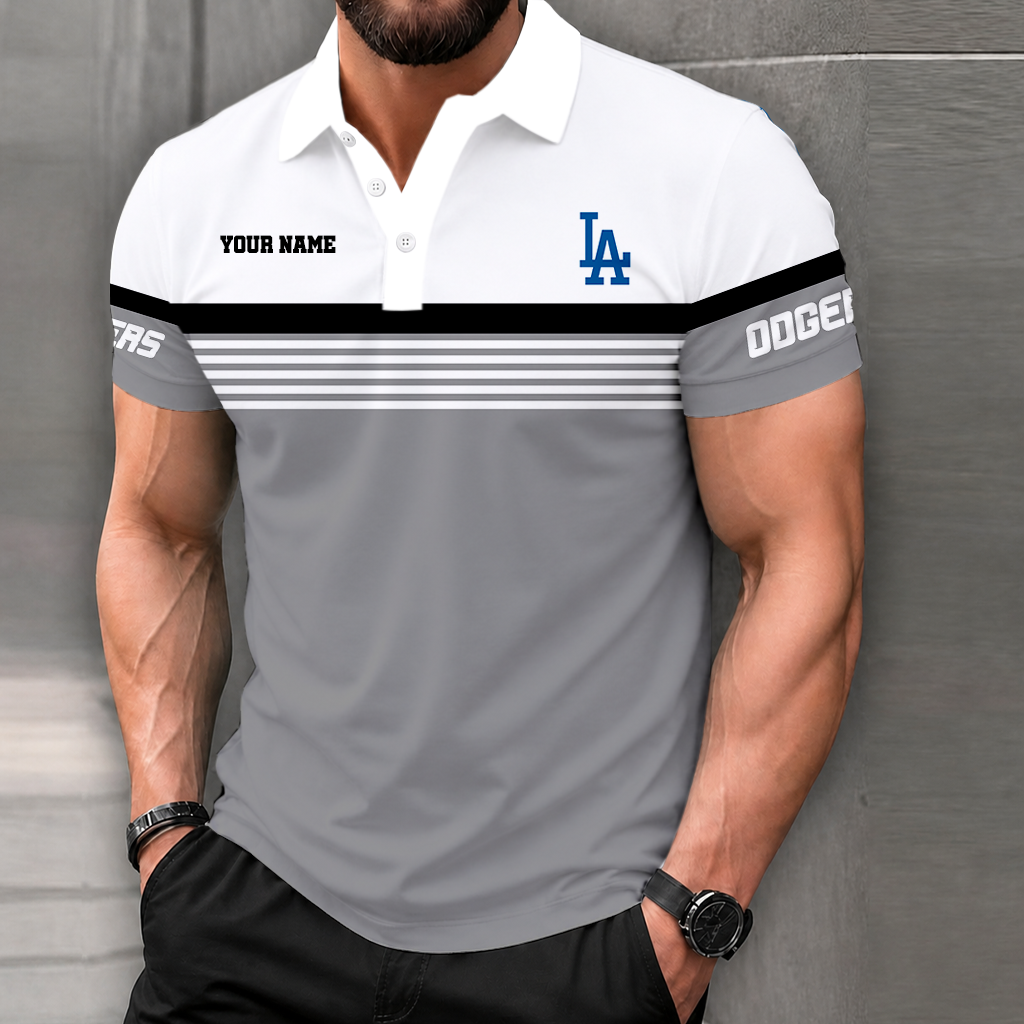 FINAL CLEARANCE - NEW CUSTOMIZED MLB02 LAD LOS ANGELES DODGERS POLO SHIRT