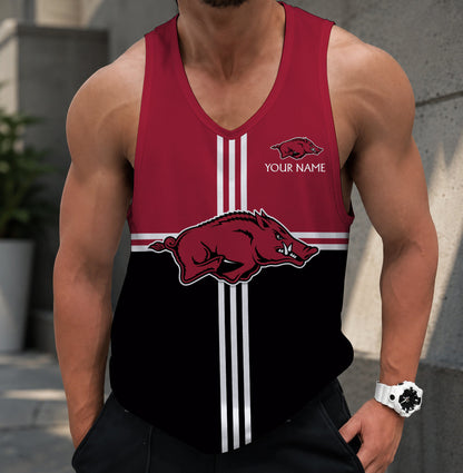 VIRAL EDITION - NEW CUSTOMIZED NCAA CWS03 AKR ARKANSAS RAZORBACKS UNISEX TANK TOP