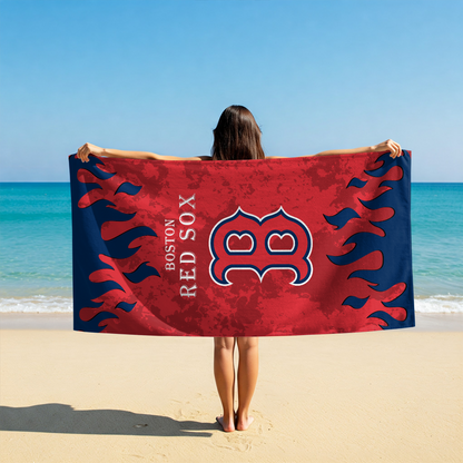 LIMITED EDITION - NEW CUSTOMIZED MLB03 BRS BOSTON RED SOX BEACH TOWEL FOR FAN