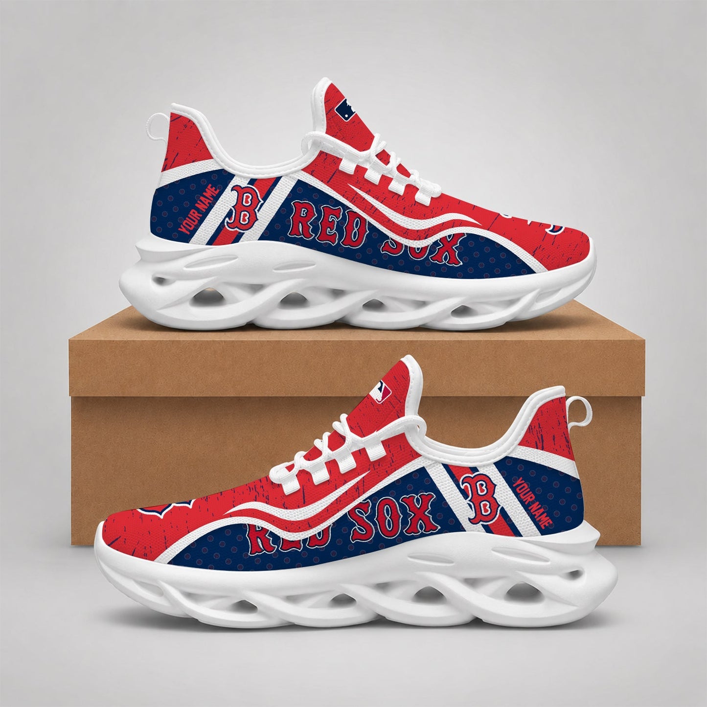 VIRAL EDITION - NEW CUSTOMIZED MLB03 BRS BOSTON RED SOX MAX SOUL SHOES
