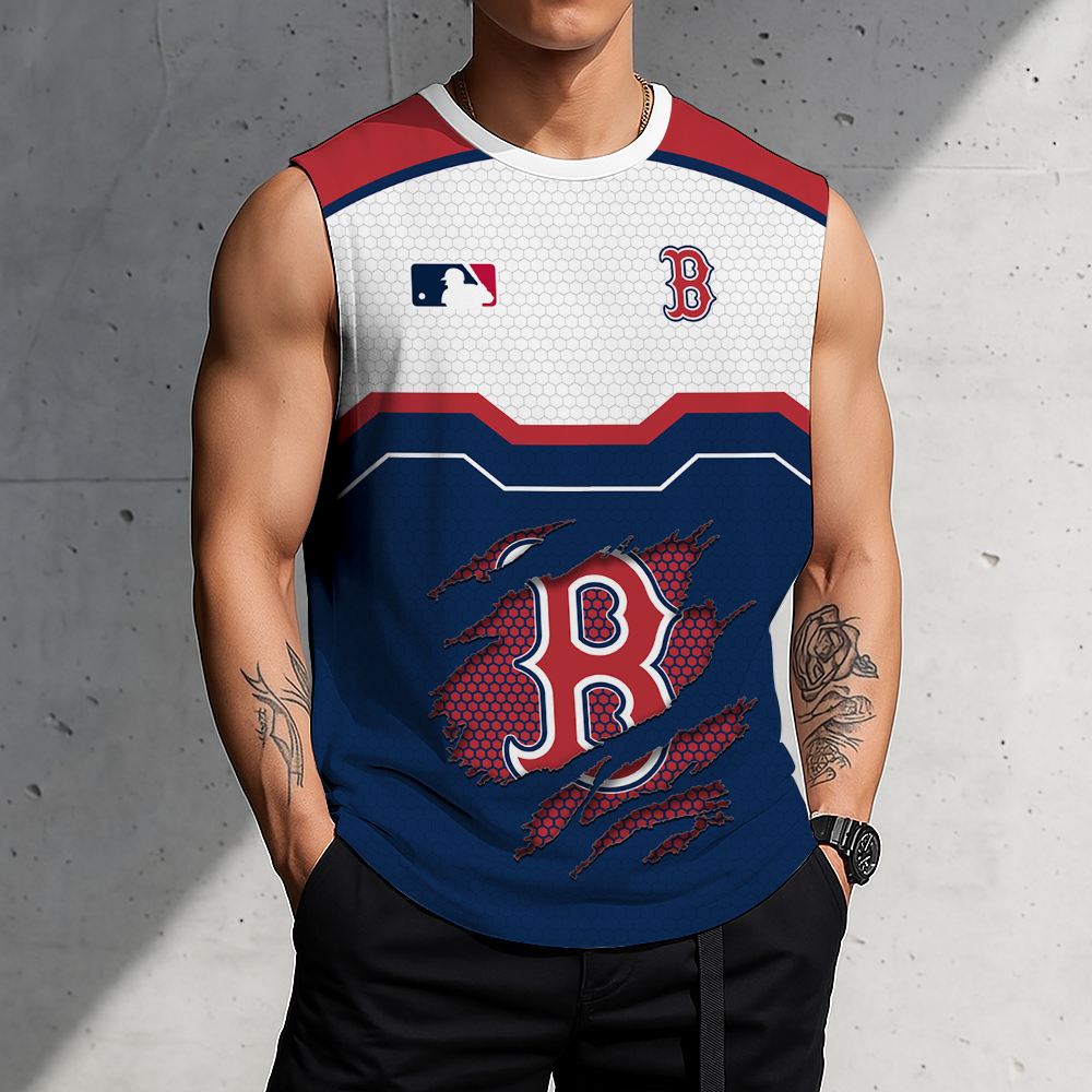 FINAL SALE - NEW CUSTOMIZED MLB03 BRS BOSTON RED SOX MEN'S GYM SHIRT