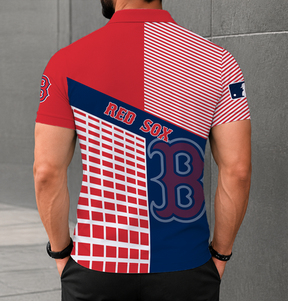 LIMITED EDITION - NEW CUSTOMIZED MLB03 BRS BOSTON RED SOX POLO SHIRT