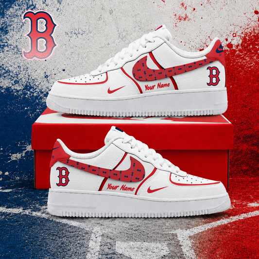 FINAL SALE - NEW CUSTOMIZED MLB03 BRS BOSTON RED SOX AF1 SHOES