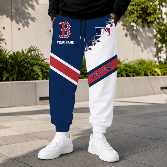 FINAL SALE - NEW CUSTOMIZED MLB03 BRS BOSTON RED SOX SWEATPANTS