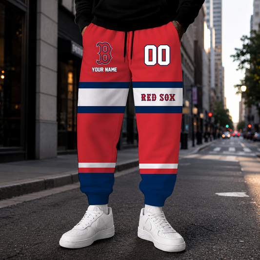 EXCLUSIVE EDITION - NEW CUSTOMIZED MLB03 BRS BOSTON RED SOX SWEATPANTS