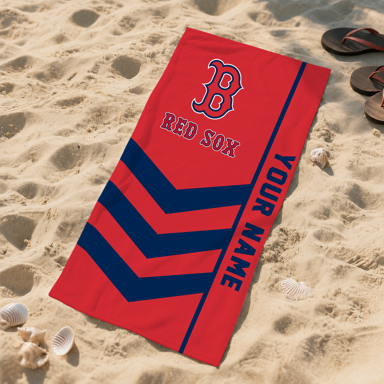 HOT DEAL - NEW CUSTOMIZED MLB03 BRS BOSTON RED SOX BEACH TOWEL FOR FAN