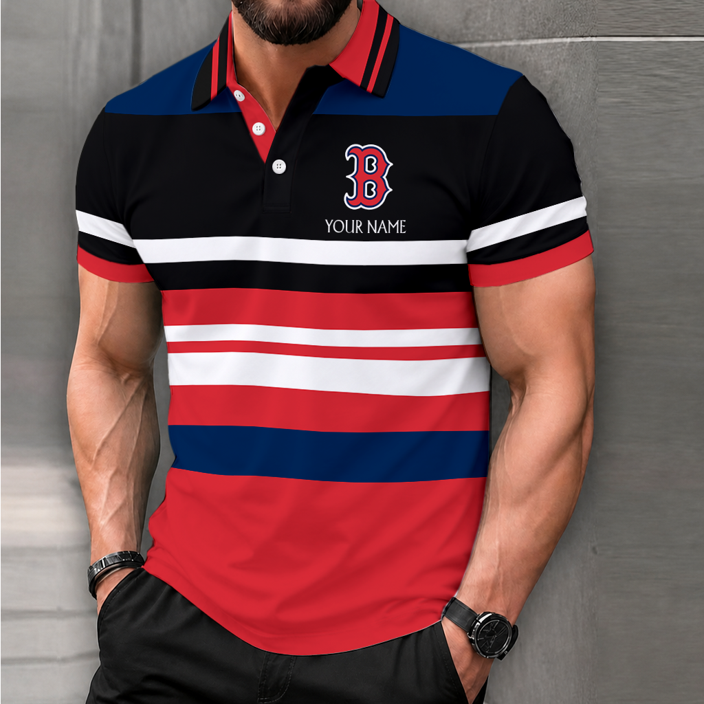 LIMITED EDITION - NEW CUSTOMIZED MLB03 BRS BOSTON RED SOX POLO SHIRT, ZIP POLO SHIRT & T-SHIRTS